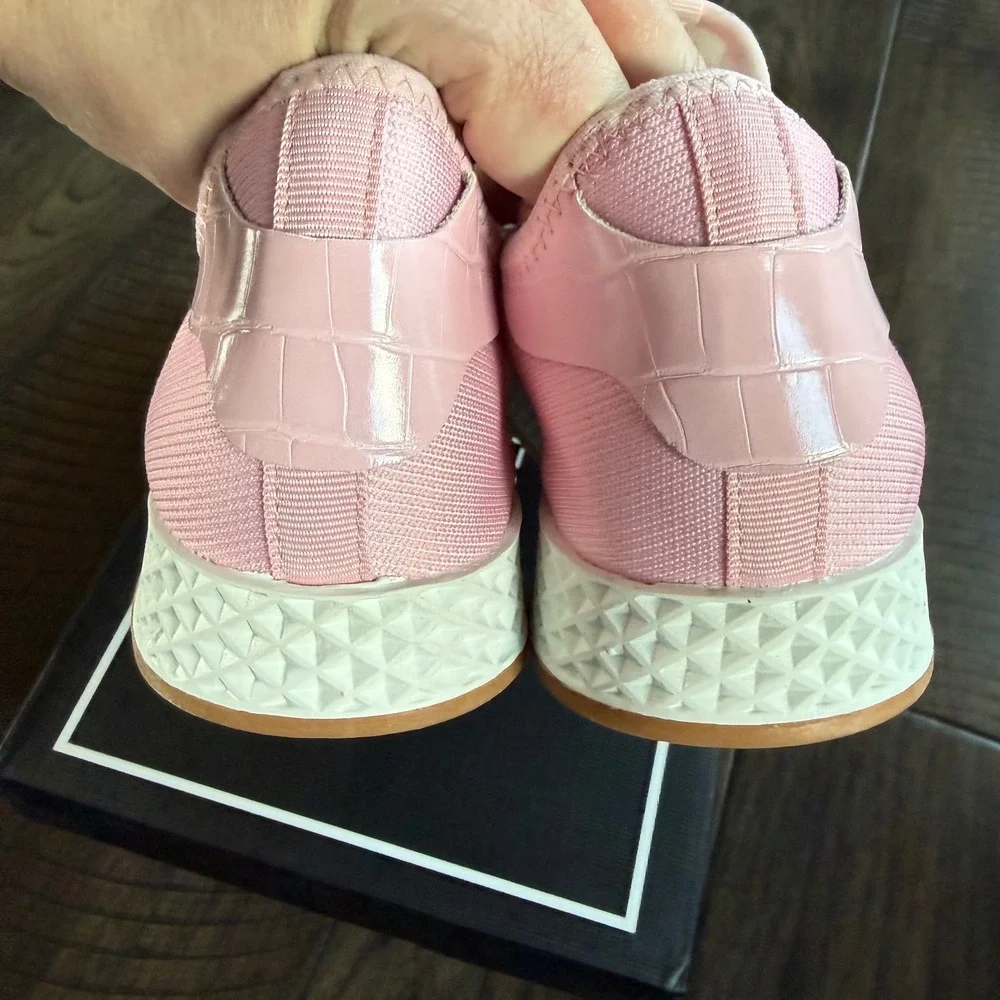 Urban Sport by JSlides Rose Ombre Knit Sneakers‎ Pink White Gum Sole Womens 7.5